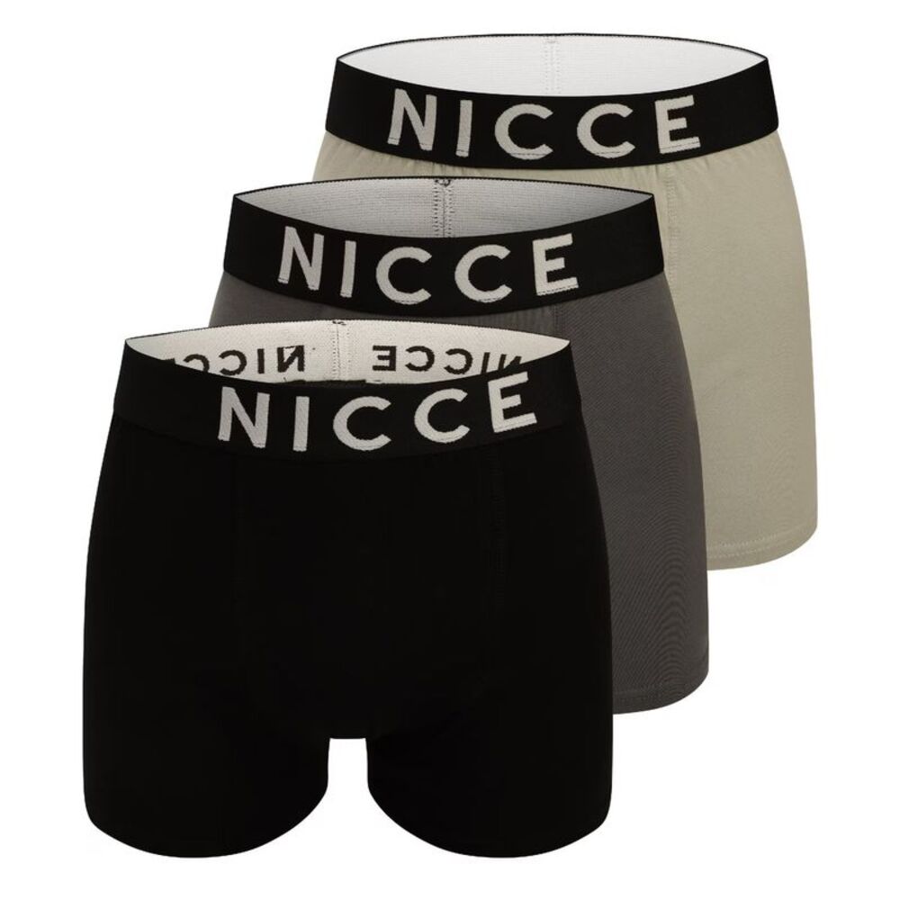 Nicce Mens Vidaxl Boxer Shorts (Pack of 3) / Black/Gray